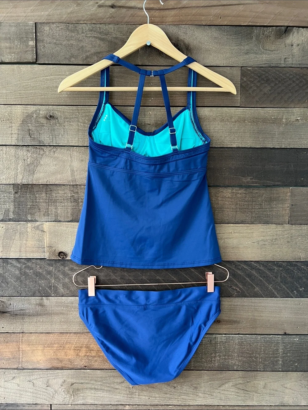 Title Nine Women's Pele Top Lehua Bottom Bikini Swimsuit Set Navy Size Small 32C